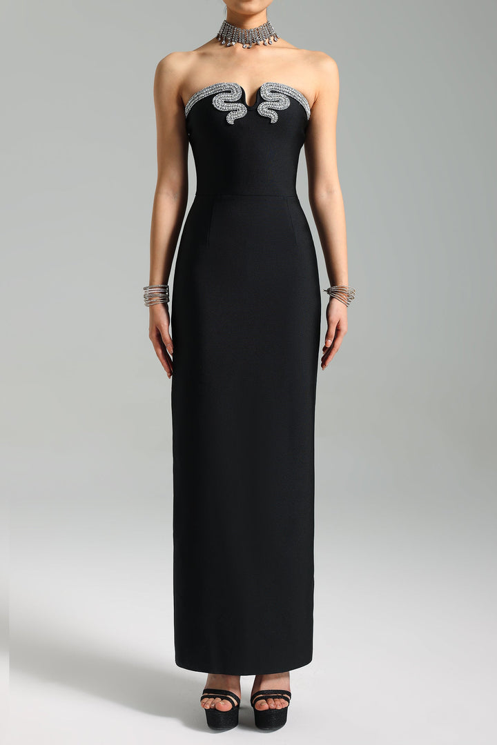 Nunna Diamond Strapless Dress