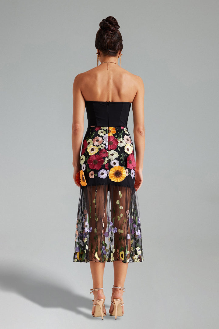 Salo Floral Embroidered Dress