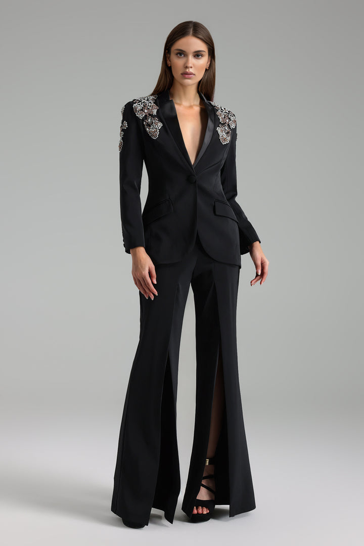 Ibbie Deep V Long Sleeves Diamond Suit