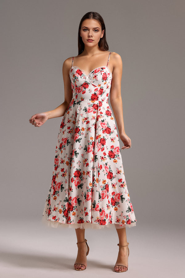 Giada Corset Flowers Maxi Dress