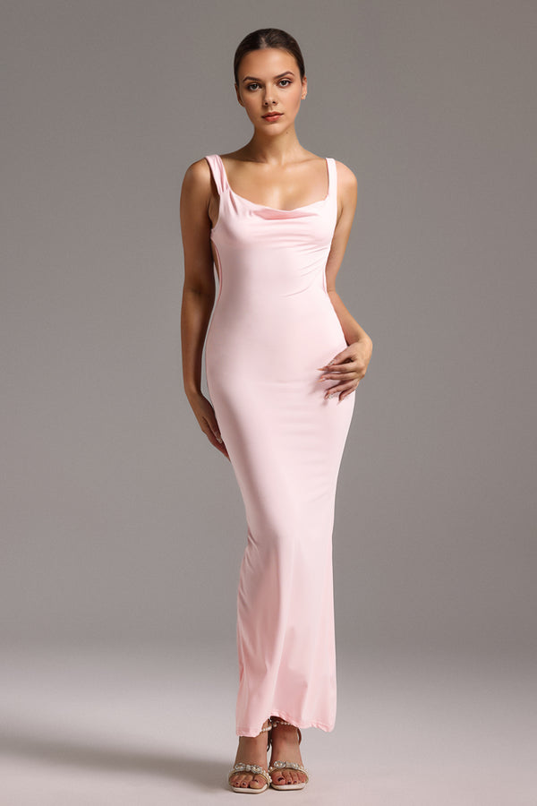 Sharian Sleeveless Backless Bow Maxi Dress