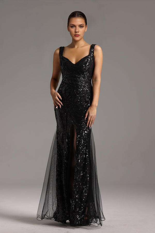 Zaniyah Sleeveless V-Neck Sequin Maxi Dress