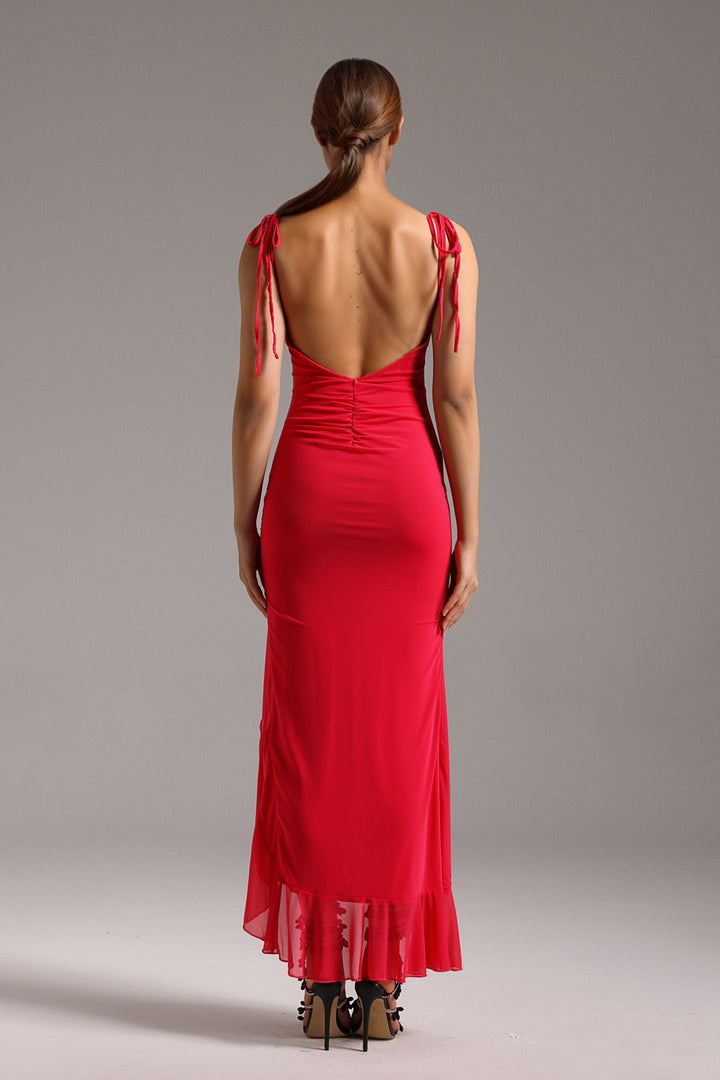 Mallen Sleeveless V-neck Slit Maxi Dress