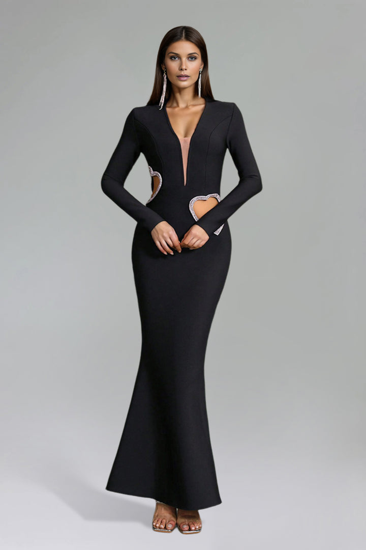 Scala Cut Out Diamante Bandage Midi Dress