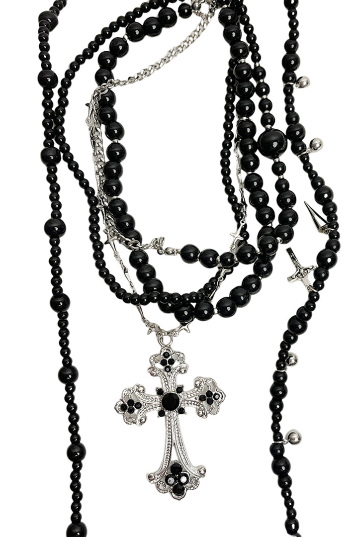 Tannen Pearl Cross Necklace