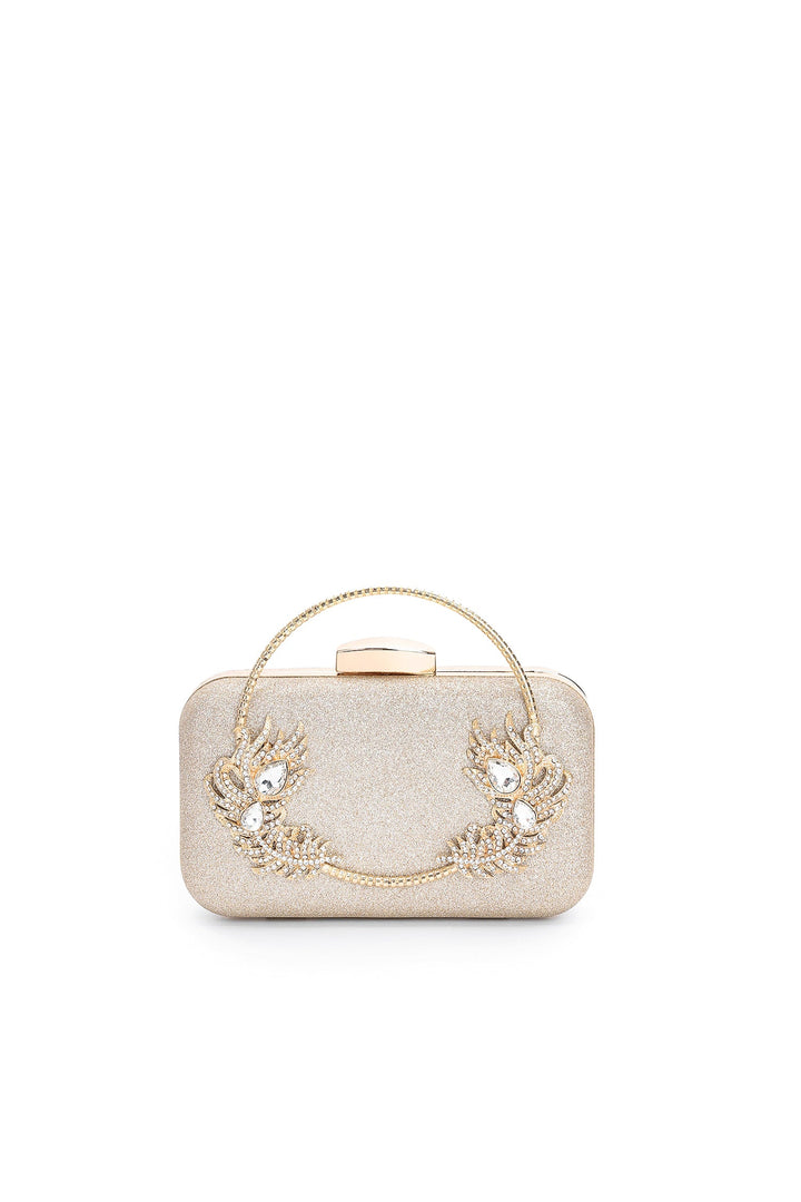 Eugenia Diamante Metallic Clutch