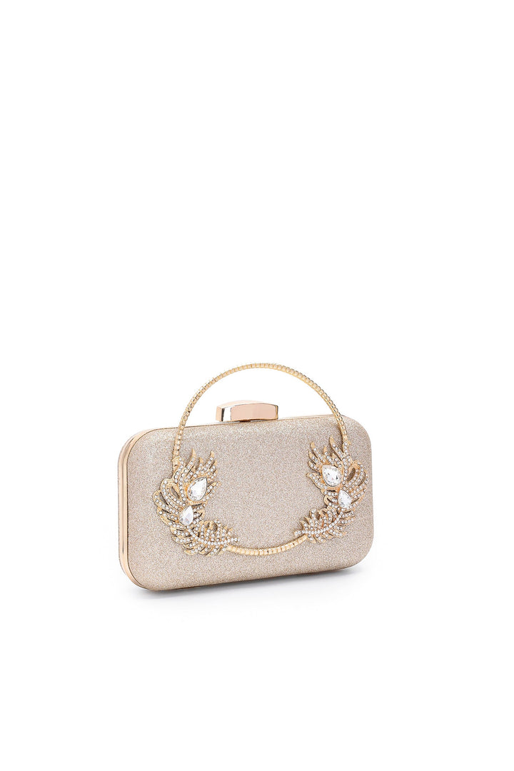 Eugenia Diamante Metallic Clutch