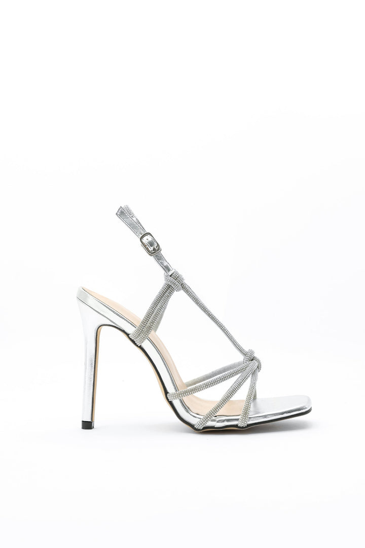 Tris Diamante Buckle Heeled Sandles