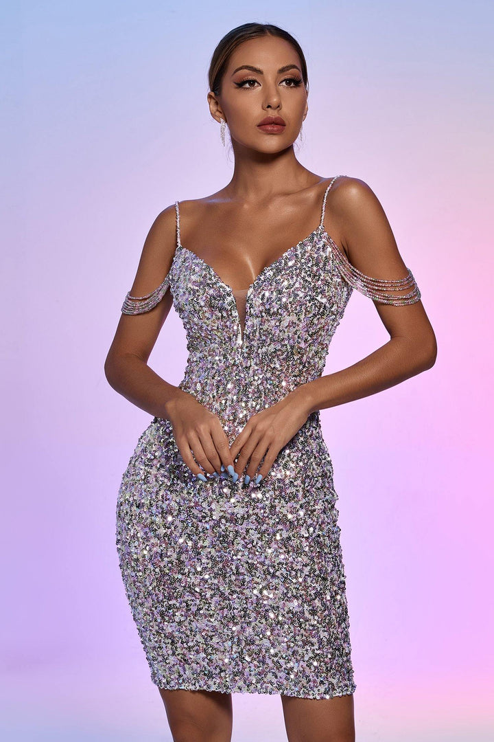 Melica Sequin Mini Dress - Bellabarnett